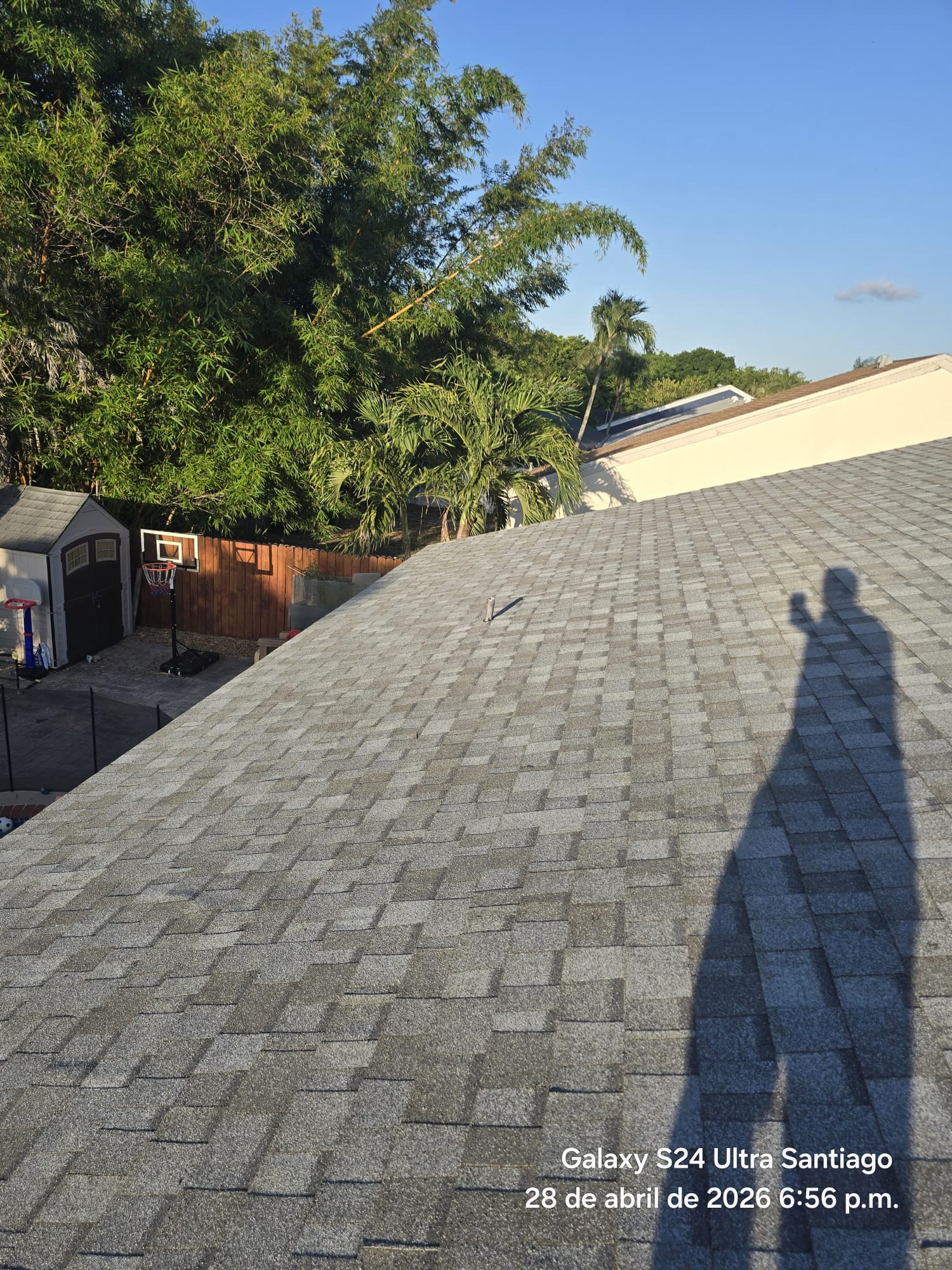 New architectural shingle roof on a residential home